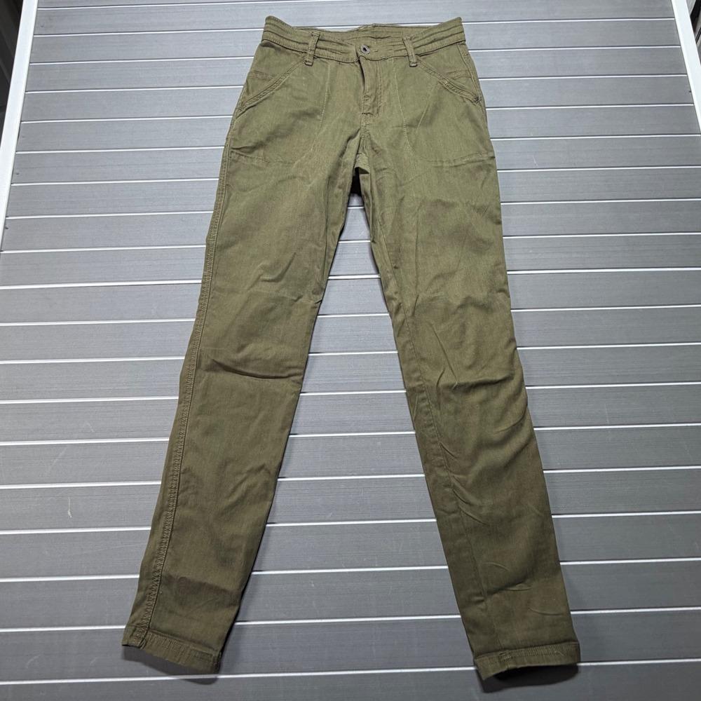 Kuhl Womens Olive Green Slim Hiking Pants Size 6 Regular Internal Drawstring